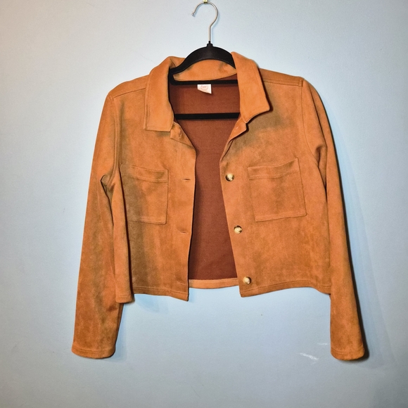 wonder nation Other - Women's Orange Suede Jacket